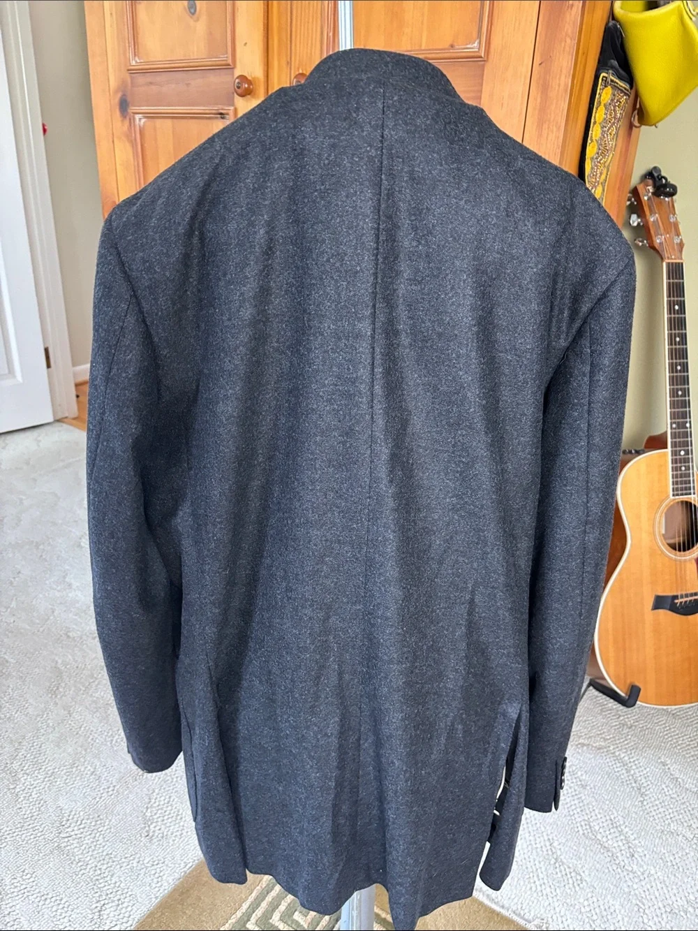 Canali Charcoal Gray Wool Single-Breasted Sport Coat
